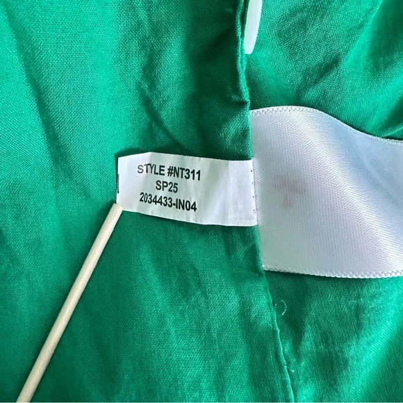 Madewell Melody Bubble Hem Smocked Midi Dress in Verdant Green Poplin |XL| NWT - Picture 10 of 15